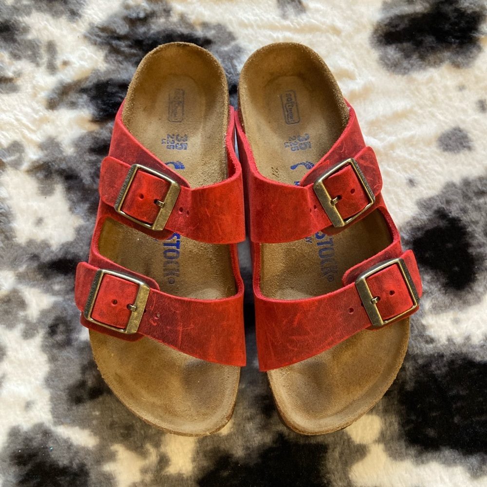 Red Oiled Arizona Birkenstocks